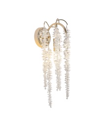 Wisteria French Gold Crystal Wall Lights Diyas Flush Wall Lights